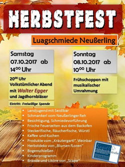 Herbstfest in der Luagschmiede 2017